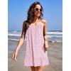 Ekouaer Nightgowns for Women Spaghetti Strap Night Gown Sleeveless Sleep Dress Chemise Sleepwear(Floral Pink)