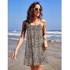 Ekouaer Nightgowns for Women Spaghetti Strap Night Gown Sleeveless Sleep Dress Chemise Sleepwear(Leopard Print)