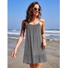 Ekouaer Nightgowns for Women Spaghetti Strap Night Gown Sleeveless Sleep Dress Chemise Sleepwear(Medium Grey)