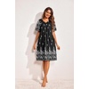Ekouaer Womens House Dress Floral Print Nightgown with Pockets Mumu Dress(Black)