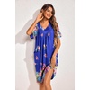 Ekouaer Womens House Dress Floral Print Nightgown with Pockets Mumu Dress(Bloom)