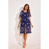 Ekouaer Womens House Dress Floral Print Nightgown with Pockets Mumu Dress(Butterfly)