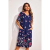 Ekouaer Womens House Dress Floral Print Nightgown with Pockets Mumu Dress(Butterfly)
