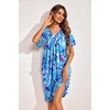 Ekouaer Womens House Dress Floral Print Nightgown with Pockets Mumu Dress(Floral Blue)