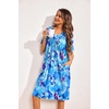 Ekouaer Womens House Dress Floral Print Nightgown with Pockets Mumu Dress(Floral Blue)