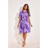 Ekouaer Womens House Dress Floral Print Nightgown with Pockets Mumu Dress(Floral Purple)