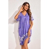 Ekouaer Womens House Dress Floral Print Nightgown with Pockets Mumu Dress(Lilac)