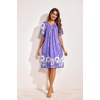 Ekouaer Womens House Dress Floral Print Nightgown with Pockets Mumu Dress(Lilac)