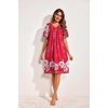 Ekouaer Womens House Dress Floral Print Nightgown with Pockets Mumu Dress(Red)