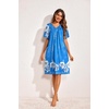 Ekouaer Womens House Dress Floral Print Nightgown with Pockets Mumu Dress(Sky Blue)