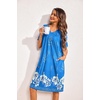 Ekouaer Womens House Dress Floral Print Nightgown with Pockets Mumu Dress(Sky Blue)