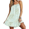 Ekouaer Nightgowns for Women Spaghetti Strap Night Gown Sleeveless Sleep Dress Chemise Sleepwear(Floral Green)