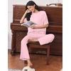 Ekouaer Lounge Sets for Women Short Sleeve Tops and Long Pants Soft Comfy Pajamas Set 2 Piece Outfits(Pink)