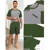 Ekouaer Mens Pajamas Set Bamboo Viscose Short Sleeve Pjs Sets Soft Sleepwear Lightweight Loungewear with Pockets S-3XL(Green Grey)