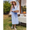 Ekouaer Nightgowns for Women Cotton Long Night Gown Sleeveless Sleep Dress Victorian Nightdress Ladies Sleepwear(Light Blue)
