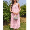 Ekouaer Nightgowns for Women Cotton Long Night Gown Sleeveless Sleep Dress Victorian Nightdress Ladies Sleepwear(Pink Florals)