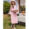 Ekouaer Nightgowns for Women Cotton Long Night Gown Sleeveless Sleep Dress Victorian Nightdress Ladies Sleepwear(Pink Florals)