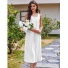 Ekouaer Nightgowns for Women Cotton Long Night Gown Sleeveless Sleep Dress Victorian Nightdress Ladies Sleepwear(White)