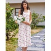 Ekouaer Nightgowns for Women Cotton Long Night Gown Sleeveless Sleep Dress Victorian Nightdress Ladies Sleepwear(White Pink Line Florals)