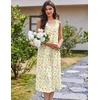 Ekouaer Nightgowns for Women Cotton Long Night Gown Sleeveless Sleep Dress Victorian Nightdress Ladies Sleepwear(Yellow Green Leaf)