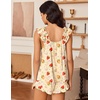 Ekouaer Pajama for Women Set 2 Piece Ruffle Pjs Soft Tank Top and Shorts Sleepwear Set Bridal Pajama Set for Women(Bow Strawberries)