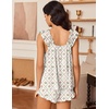 Ekouaer Pajama for Women Set 2 Piece Ruffle Pjs Soft Tank Top and Shorts Sleepwear Set Bridal Pajama Set for Women(Rabbits and Flowers)