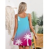 Ekouaer Swimsuit Coverup for Women Sleeveless V Neck Bathing Suit Cover Up Summer Swimwear Beach Cover Ups with Pockets(Coconut Tree Blue)