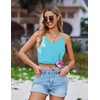 Ekouaer Swimsuit Coverup for Women Sleeveless V Neck Bathing Suit Cover Up Summer Swimwear Beach Cover Ups with Pockets(Coconut Tree Blue)