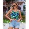 Ekouaer Swimsuit Coverup for Women Sleeveless V Neck Bathing Suit Cover Up Summer Swimwear Beach Cover Ups with Pockets(Floral Blue Green)