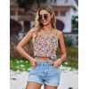 Ekouaer Swimsuit Coverup for Women Sleeveless V Neck Bathing Suit Cover Up Summer Swimwear Beach Cover Ups with Pockets(Floral Orange)