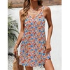 Ekouaer Swimsuit Coverup for Women Sleeveless V Neck Bathing Suit Cover Up Summer Swimwear Beach Cover Ups with Pockets(Floral Orange)