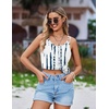 Ekouaer Swimsuit Coverup for Women Sleeveless V Neck Bathing Suit Cover Up Summer Swimwear Beach Cover Ups with Pockets(Stripe Blue)