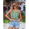 Ekouaer Swimsuit Coverup for Women Sleeveless V Neck Bathing Suit Cover Up Summer Swimwear Beach Cover Ups with Pockets(Stripe Green)