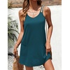 Ekouaer Swimsuit Coverup for Women Sleeveless V Neck Bathing Suit Cover Up Summer Swimwear Beach Cover Ups with Pockets(Teal Blue)