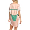 Ekouaer Women’s Bikini Shirt Cover Up Short Sleeve Cute Bikini Print Cover-Up Baggy T Shirt Dress Fun Wear(A-mermaid)