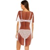 Ekouaer Women’s Bikini Shirt Cover Up Short Sleeve Cute Bikini Print Cover-Up Baggy T Shirt Dress Fun Wear(Bikini White)