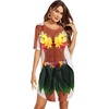 Ekouaer Women’s Bikini Shirt Cover Up Short Sleeve Cute Bikini Print Cover-Up Baggy T Shirt Dress Fun Wear(Floral Luau)