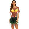 Ekouaer Women’s Bikini Shirt Cover Up Short Sleeve Cute Bikini Print Cover-Up Baggy T Shirt Dress Fun Wear(Floral Luau)