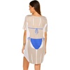 Ekouaer Women’s Bikini Shirt Cover Up Short Sleeve Cute Bikini Print Cover-Up Baggy T Shirt Dress Fun Wear(Ocean Macrame)