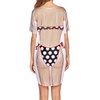 Ekouaer Women’s Bikini Shirt Cover Up Short Sleeve Cute Bikini Print Cover-Up Baggy T Shirt Dress Fun Wear(Polka Dot)