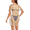Ekouaer Women’s Bikini Shirt Cover Up Short Sleeve Cute Bikini Print Cover-Up Baggy T Shirt Dress Fun Wear(Polka Dot Yellow)