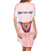Ekouaer Women’s Bikini Shirt Cover Up Short Sleeve Cute Bikini Print Cover-Up Baggy T Shirt Dress Fun Wear(Tie Dye)