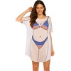 Ekouaer Women’s Bikini Shirt Cover Up Short Sleeve Cute Bikini Print Cover-Up Baggy T Shirt Dress Fun Wear(Usa Flag)