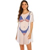 Ekouaer Women’s Bikini Shirt Cover Up Short Sleeve Cute Bikini Print Cover-Up Baggy T Shirt Dress Fun Wear(Usa Flag)