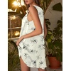 Ekouaer Women’s Satin Silk Nightgown V Neck Sexy Nightdress Tank Sleeveless Sleepshirt Lace Sleep Dress Nightwear S-XXXL(Beige Flowers)