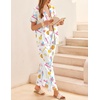 Ekouaer Womens Silky Satin Pajamas Set Short Sleeve Button Down Sleepwear 2 Piece Lounge Set Pj Set(Baseball)