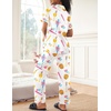 Ekouaer Womens Silky Satin Pajamas Set Short Sleeve Button Down Sleepwear 2 Piece Lounge Set Pj Set(Baseball)