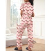 Ekouaer Womens Silky Satin Pajamas Set Short Sleeve Button Down Sleepwear 2 Piece Lounge Set Pj Set(Beige Cherry)