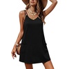 Ekouaer Swimsuit Coverup for Women Sleeveless V Neck Bathing Suit Cover Up Summer Swimwear Beach Cover Ups with Pockets(Black)