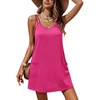 Ekouaer Swimsuit Coverup for Women Sleeveless V Neck Bathing Suit Cover Up Summer Swimwear Beach Cover Ups with Pockets(Hot Pink)